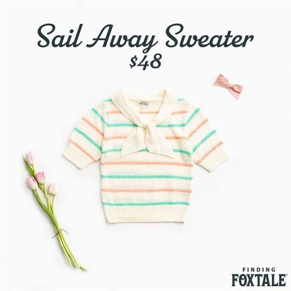 Finding Foxtale sail away sweater girls size 8 - Picture 4 of 5